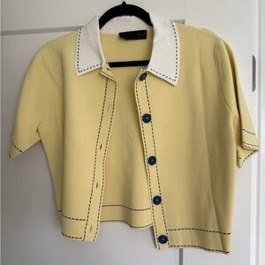 Zara Stitch Detail Knit Polo